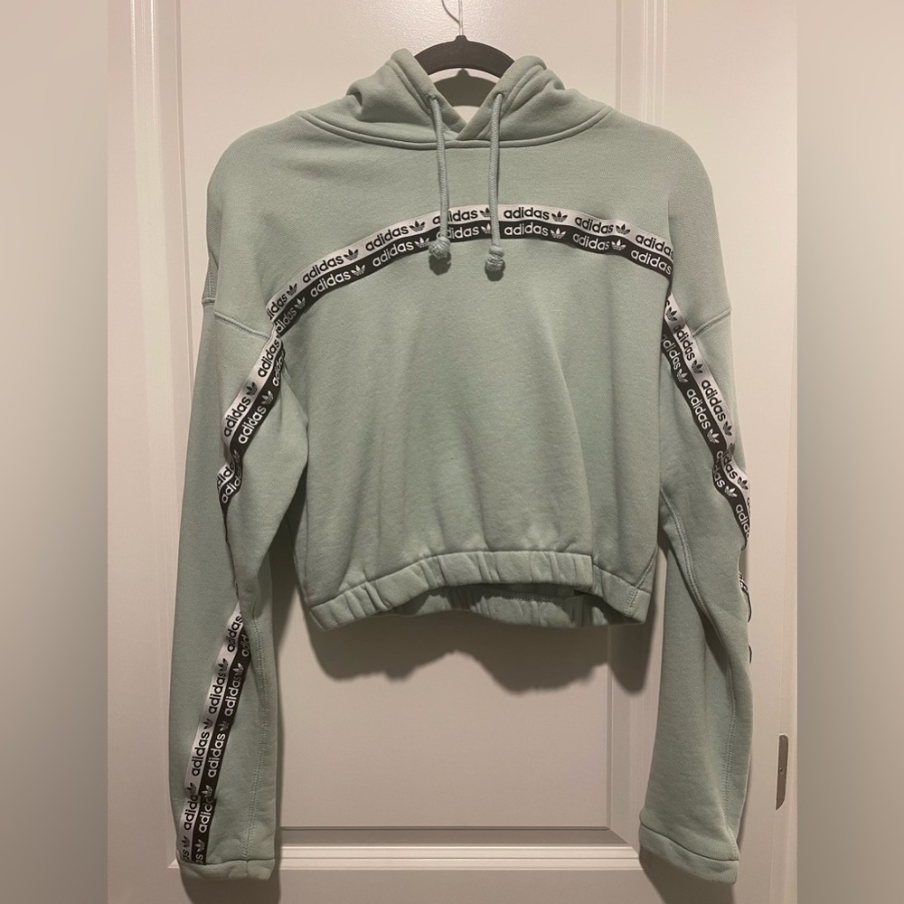 Adidas mint cropped hoody